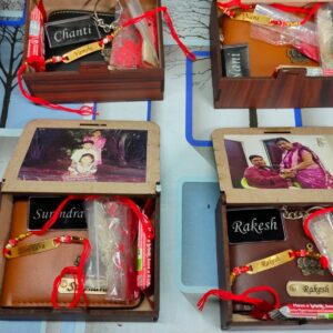 Personalised Gift Hamper packed in a premium wooden box!