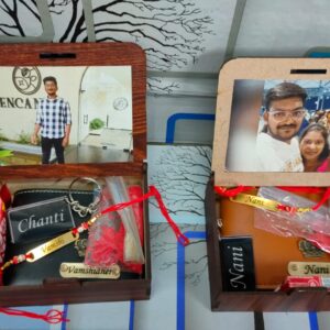 Personalised Gift Hamper packed in a premium wooden box!